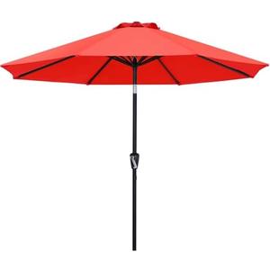 ABCCANOPY 7.5FT OutdoorPatio Umbrella, UV Protection Table Umbrella w/Crank for Easy Set Up, Suitable for Garden, Lawn, Deck & Backyard (Red) ABCCANOPY 7.5FT OutdoorPatio Umbrella, UV Protection Table Umbrella w/Crank for Easy Set Up, Suitable for Garden, Lawn, Deck & Backyard (Red)