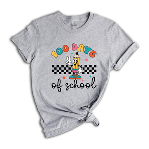Kids Little Boys Girls 100 Days of School Shirt Short Sleeve Funny Graphic Letters Print Celebration Top (5T, White Love Heart)