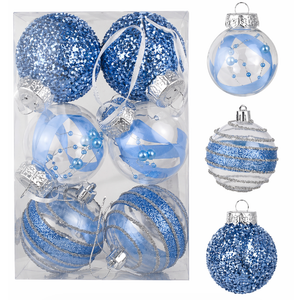 Mupera 6-Pack Green Christmas Ornaments - Shatter-Resistant Glitter Baubles with Reinforced Hooks, Fade-Proof Decor Balls for Xmas Tree & Home (Emerald Green)