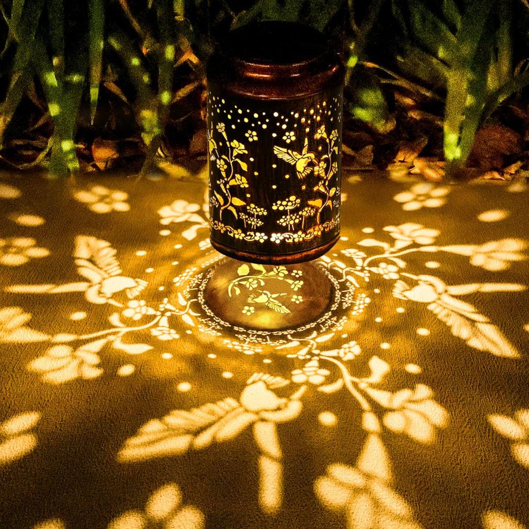 Christmas Gifts for Women, Solar Lanterns Outdoor Waterproof Hummingbird Decor for Garden , Patio, Lawn, Porch, Backyard, Birthday Gifts for Women