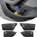 Tesla New Model Y (Juniper) Door Side Organizers PU Leather Door Storage Box Set Suitable for Model Y Interior Accessories, 4-Piece Set (2025-2026)