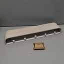 Kazai. Wall-Mounted Coat Rack 'Toke' - Modern Design Coat Rack with Hidden Wall Hooks - Solid Wood Veneer Panel Coat Hanger - Oak, White
