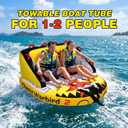 Towable Tube for Boating, 2 Person Sofa Style Inflatable Towable with Backrest, Heavy Duty Nylon Water Tow Tube with Quick Connect for Lake & Water Sports(Shark Sofa)