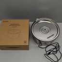 Cat Water Fountain Stainless Steel 3.2L/108oz, Automatic Pet Fountain for Cats & Dogs, Ultra Quiet <25 dB Pump, LED Water Level Window, Easy to Clean