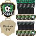 12/24/36 Pcs 2.56" Award Medals Bulk with Neck Ribbon Sport Winner Medal Trophy for Team Tournaments Prize Gift Participation Competition Party Favor