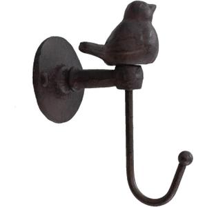 Neletao Cast Iron Hooks 520013 Songbird Wall Hook, Brownish Black (1)