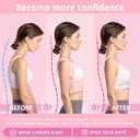 Back Brace Posture Corrector for Women - Adjustable Upper Posture Support Brace for Neck Shoulder Back Straightener - Comfortable Posture Corrector Invisible Hunchback Slouching under Clothes (Pink, M)