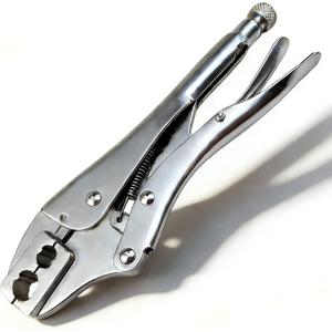 V-Grip Type Hose Crimper Tool, 2 Opening 2 Dies for 1/4 In And 3/16 In Hose, Hose Ferrule Crimping Tool, Hose Fitting Crimper, Air Hose Repair Kit for Torch Hose/Air Hose Etc