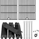 Grill Parts for Nexgrill 4 Burner 720-0925 720-0925P 720-0925PG, Cooking Grate, Heat Shield and Burner Kit for Nexgrill 720-0925P Replacement Parts for Nexgrill 4 Burner 720-0925