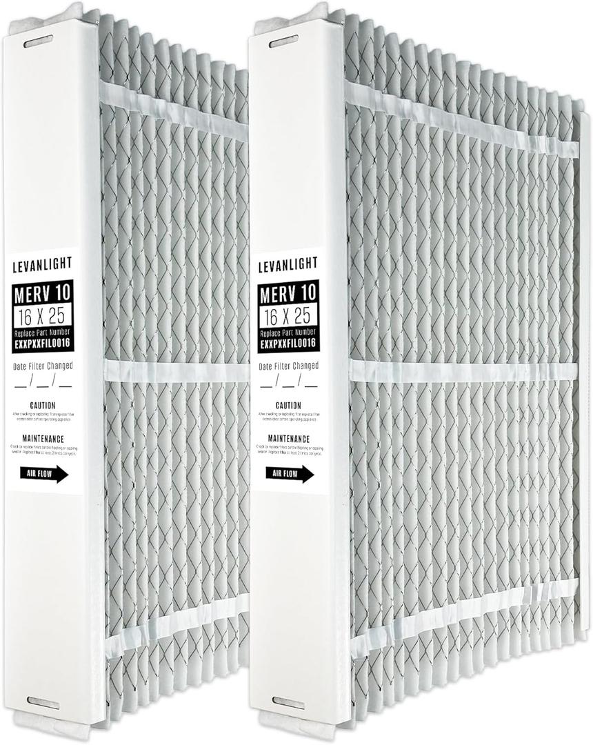 EXPXXFIL0016 16x25x5 Merv 10 Expandable Filter Media Replacement Compatible with Carrier EXPCCFIL0016 & Bryant EXPBBFIL0016 EZ-FLEX Heating and Cooling System, Pack of 2 