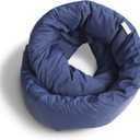 Huzi Infinity Pillow - Home Travel Soft Neck Scarf Support Sleep (Navy)