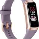 Fitness Tracker, Activity Trackers with 24/7 Heart Rate, Blood Oxygen Blood Pressure Sleep Monitor, Step Counter with 1.1" AMOLED Touch Color Screen, Calorie Pedometer Health Smart Watch for Women Men (Orchid Purple)