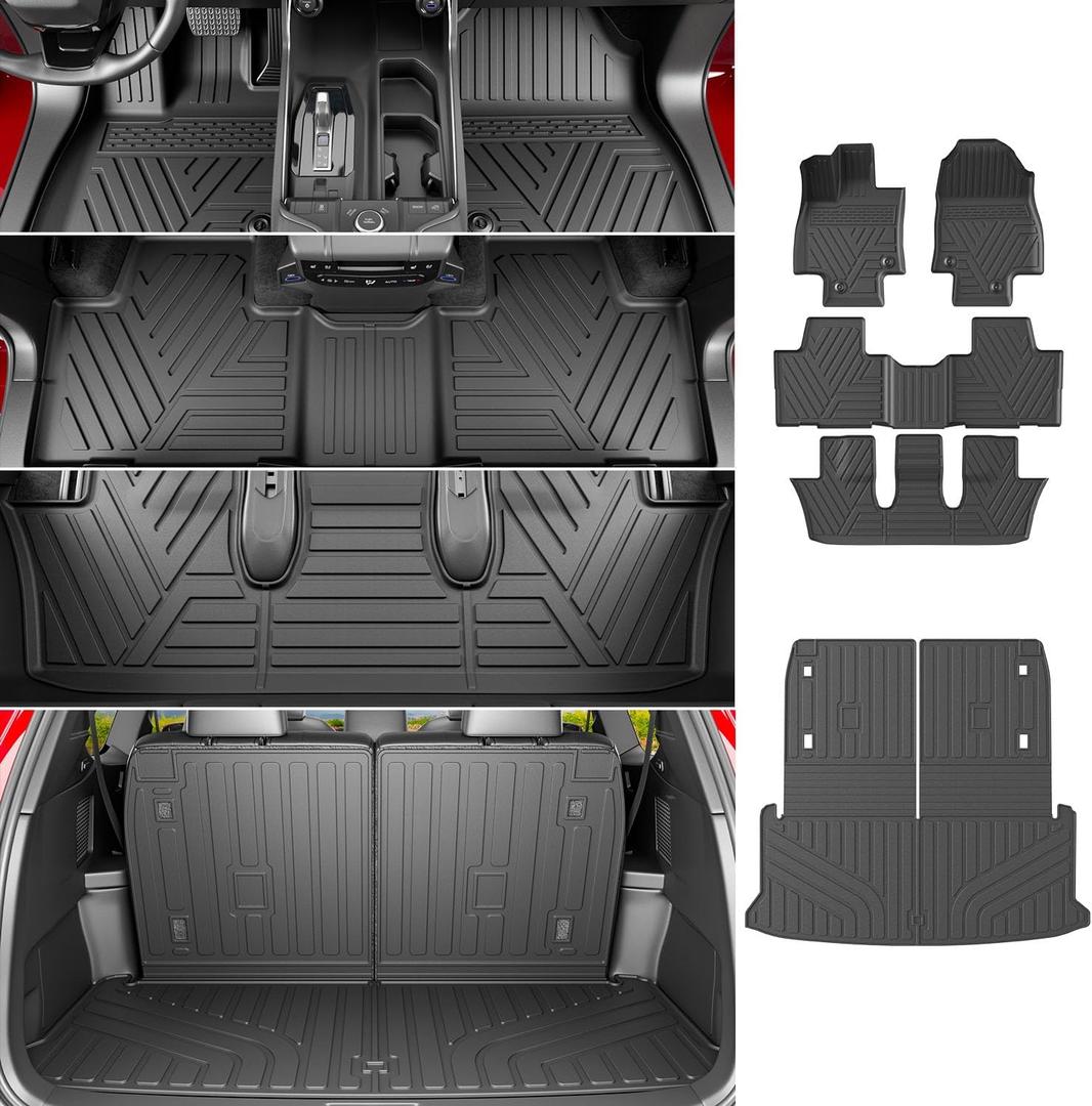 powoq 6&7 Seats Floor Mats Compatible with 24-26 Lexus TX350 TX500H TX550H+