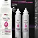 LG LT800P2 6-Month / 200 Gallon Refrigerator Replacement Water Filter, 2 Count (Pack of 1), White