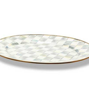 Check Enamel Oval Platter Large
