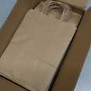 FACEBAG 50-Pack Brown Paper Bags with Handles Bulk, 8x4.25x10.5 Inches,Medium-sized Gift Bags with Handles for Party FavorsTake-OutGrocery Shopping & RetailReusable & Durable