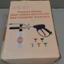 JOEJET Short Pressure Washer with Foam Cannon Dual Connector Accessory, Car Wash Foam with 1/4 Inch Quick Connector, 5 Pressure Washer Nozzle Tips, 1 Liter