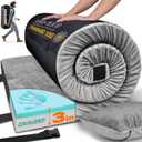 GAIALOOP 3 Inch Memory Foam Camping Mattress, Dual Layer Thick Sleeping Camp Pad for Car Tent Cot, Roll-Up Portable Glamping Floor Bed for Guests Sleepover