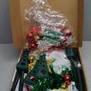 5FT Pop Up Christmas Tree with Lights, Pre Decorated with Ribbons Collapsible Artificial Pencil Christmas Tree with Ornaments, Snowflakes, Xmas Holiday Decor for Home, Apartment, Office, Party