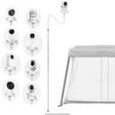 Baby Monitor Floor Stand Holder Mount Compactible for Nanit Pro & Flex Stand,Infant Optics DXR-8 Pro,VTech VM924/901/819/RM7764,Momcozy,eufy E110,HelloBaby,nooie IPC100,Motorola VM75/VM50G/VM44 (68.8"White)