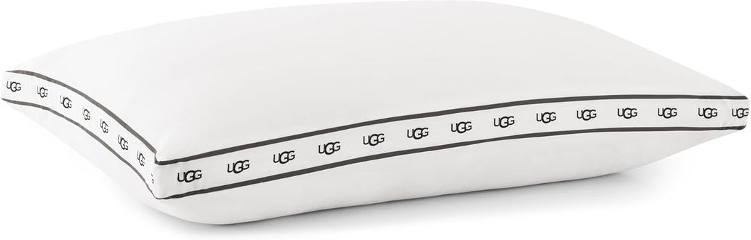 UGG King Bed Pillow  Plush Down Alternative Pillow, Soft & Breathable Medium Firm Sleeping Pillows, Premium Luxury Home Decor Hypoallergenic Pillow for Bed, White, 20 x 36 (Devon)