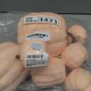 Winlyn 7 Pcs Assorted Sizes Fall Artificial Peach Pink Pumpkins Harvest Faux Foam Light Pink Pumpkins for Fall Autumn Season Halloween Thanksgiving Harvest Festive Tabletop Decoration