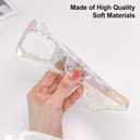 Cute Case for iPhone 14 Pro Max Case for Women Girls, with 3D Butterflies Pattern Design, Aesthetic Clear Iridescent Glitter Kawaii Girly Rainbow Protective Phone Cover