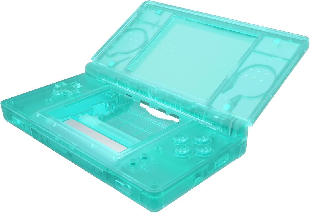 eXtremeRate Emerald Green Replacement Full Housing Shell for Nintendo DS Lite, Custom Handheld Console Case Cover with Buttons, Screen Lens for Nintendo DS Lite NDSL - Console NOT Included