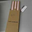 GenSwin Flameless Pink Taper Candles Flickering with 10-Key Remote, Battery Operated Led Warm 3D Wick Light Window Candles Real Wax Pack of 6, Christmas Home Wedding Decor(0.78 X 9.64 Inch)