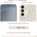 TEAUGHT Compatible with Samsung Galaxy S25 Plus Case Cute Pattern Leopard Cheetah Print Shockproof Cover Silicone Phone Case for Girls Women -White