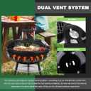 14 inch Charcoal Grill, Joyfair Small Portable BBQ Grill with Locking Lid for Outdoor Camping/Patio/Backyard Barbecue/Tabletop Cooking, Enamel Coated & Dual Vent System (Black)