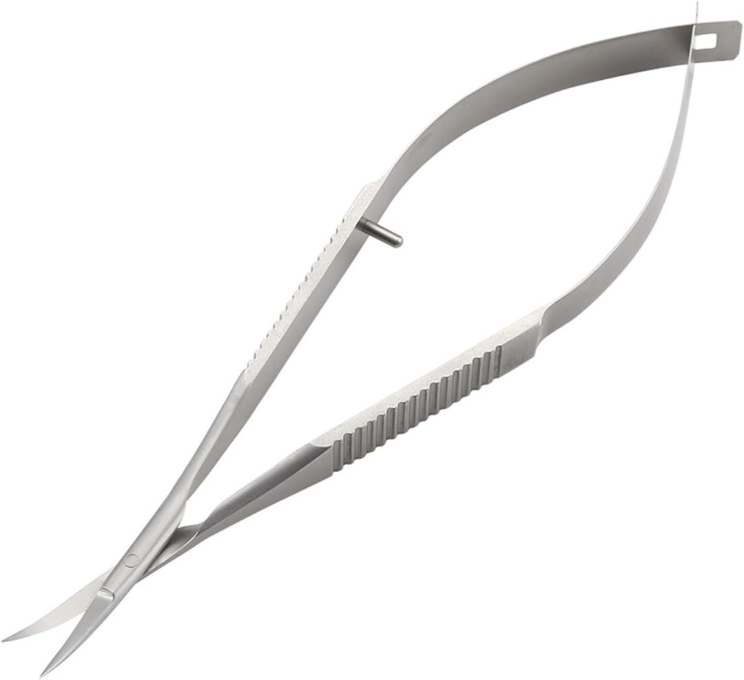 Professional Cuticle Scissors Curved,4.5"" Sharp Stainless Steel Cuticle Trimmer Cutter, Small Beauty Scissors For Trimmer Eyebrows, Eyelashes, Nose Hair Scissors Trimmer, Embroidery Sewing Scissor