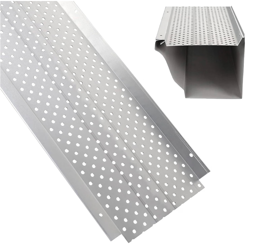 Gutter Guard,6" Aluminum Leaf Filter Gutter Cover,26 PCS Total Length 100FT,Raptor Gutter Guards,Easy DIY Leaf Guards for Gutters Fits Any Roof or Gutter Type
