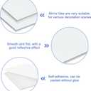 uxcell 72Pcs 2 x 2 Inch Mosaic Mirror Tiles, Large Silver Self-Adhesive Glass Mirror Stickers, Square Mosaic Tiles for DIY Craft Decoration