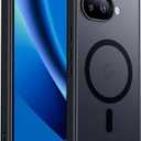 SPIDERCASE Magnetic for Google Pixel 10A Case, Military Grade Drop Protection Slim Translucent Matte Shockproof Anti-Fingerprint Phone Case for Pixel 10A, Black