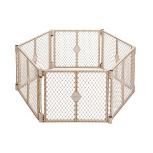 Toddleroo by North States - Superyard Baby Play Yard: Freestanding 6-Panel Baby Playpen - Indoor or Outdoor Use - Made in USA - Encloses Up to 18.5 Square Feet - 26 Inches Tall - Sand