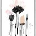 Makeup Brushes Glam Tools Wall Plaque Art,"18x12"