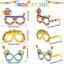 Honoson 32 Pcs Mexican Fiesta Party Decorations Paper Eyeglasses Taco Cactus Pinata Cinco De Mayo Costume Photo Booth Props Supplies for Taco Twosday Birthday Let's Fiesta Favor
