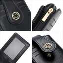 FOXLOVER Women's RFID Slim Card Holder Wallet: Thin Bifold with Multi-Card Case & Zipper Coin Pocket Purse(Black)