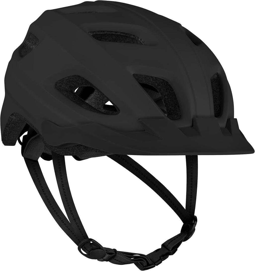 Retrospec Lennon Bike Helmet with LED Safety Light Adjustable Dial & Removable Visor (Matte Black)