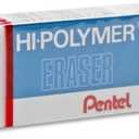 Wholesale CASE of 25 - Pentel Hi-Polymer Erasers-Super Hi-Polymer Eraser, Large, Nonabrasive, White