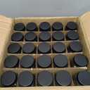 Churboro 25 Spice Jars with 547 Labels- Glass Spice Jars with Black Metal Caps, 4oz Empty Spice Containers with Shaker Lids, Funnel, Chalk Pen, Square Seasoning Bottles for Spice Rack, Drawer, Cabinet