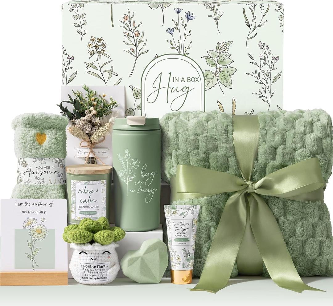 Birthday Gifts for Women Self Care Get Well Soon Gift Baskets, Spa Care Package After Surgery Thinking of You Inspirational Cancer Feel Better Sympathy Unique Gifts Set for Women Mom Her Friend Sister