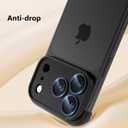 for iPhone 17 Pro Case with Camera Lens Protector, Minimal No Back Bumper Frameless Slim Thin Lightweight Silicone Bumper Cover Compatible with MagSafe Wireless Charging (Black)