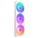 NZXT F360 RGB Core - 360mm Single-Frame Fan Unit with 3 x 120mm RGB Fans - Speed & Lighting Control - High Static Pressure & Airflow - Fluid Dynamic Bearings - 8 aRGB LEDs Per Fan - White
