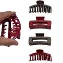 Mello Claw Clip Set - 4 Pcs Large Matte Claw Clips for Women, Big Hair Clips for Thick & Long Hair, Soft Plastic Hair Clamps, Ideal Stocking Stuffers(Style B)