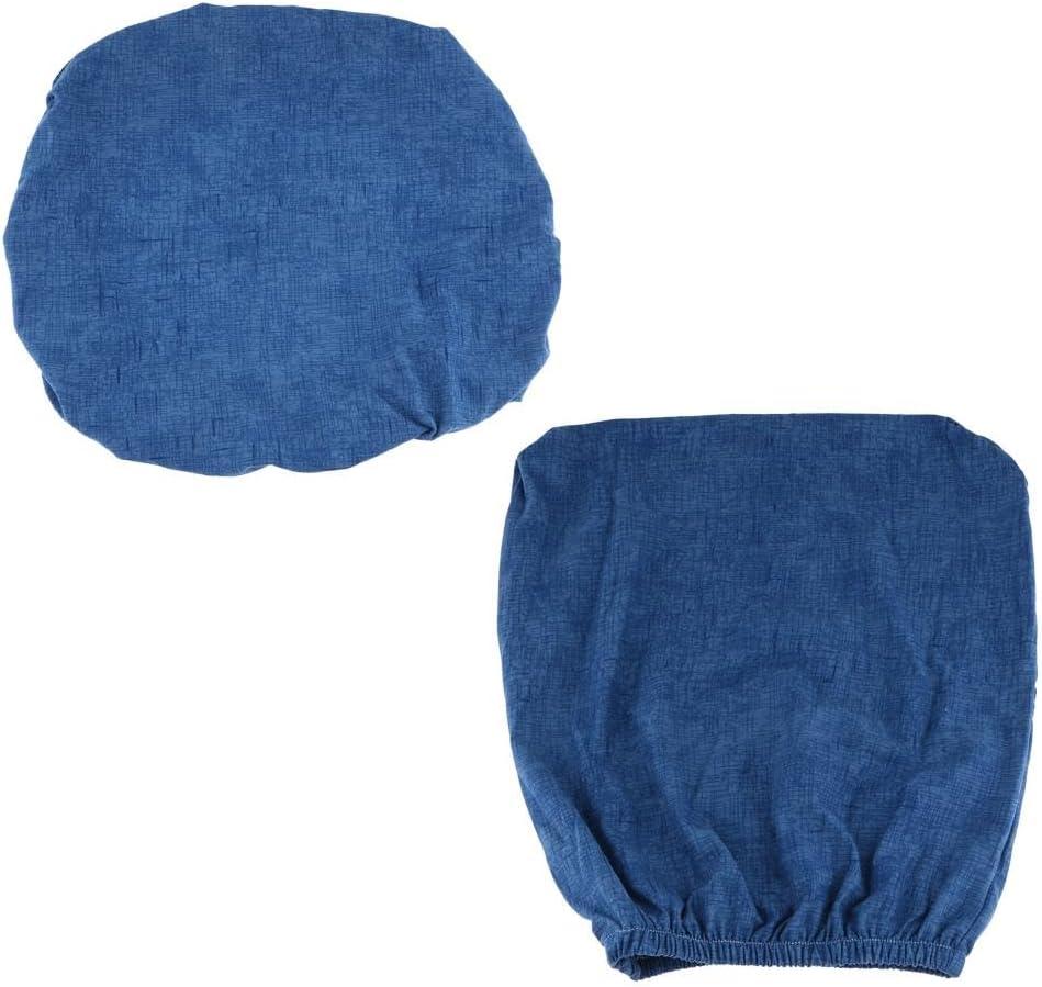 Easy-Install Split Design Chair Covers | Removable Rotating Slipcovers | Furniture from Stains | Universal Fit | Machine Washable | for Office, Dining & - Dark Blue