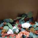 Ling's moment Wedding Welcome Sign Floral Swag 17.5" Tall Standing Artificial Flowers Backdrop Garland White Green Ceremony Reception Wall Easel Home Entryway Board Table Decorations NOT Include Sign