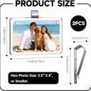 3 x Car Picture Holder Clip Visor Frame Acrylic Magnetic Photo Frames Clear for Cars Sunvisor Display 2 Pcs Fit Family Pet Road Trip Memories