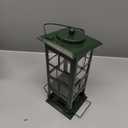 Wildpark Wild Bird Feeders for Outdoors - Small Metal Hanging 4 Port Bird Feeder with Drainage Holes, Easy to Fill Weatherproof Design - Attracts Cardinals, Blue Jays & More